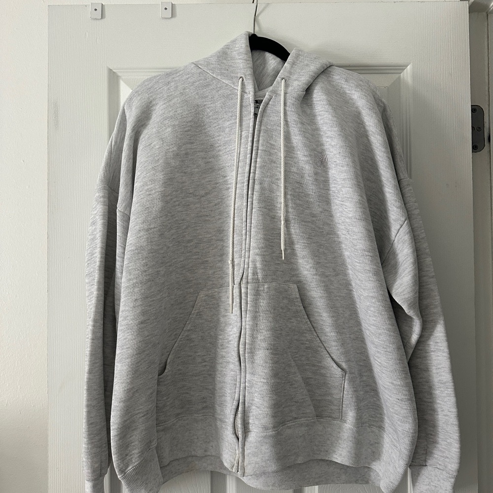 Gray Zip-Up Hoodie